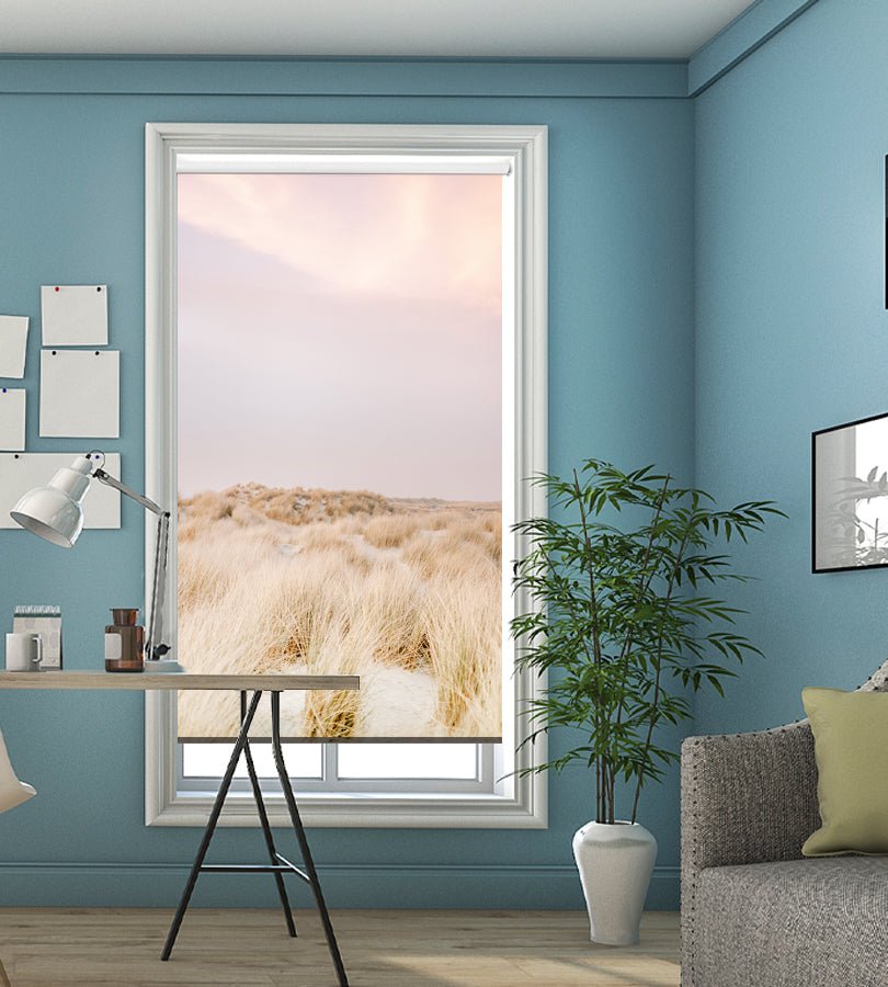 Pink Peach Sand Dunes Printed Picture Photo Roller Blind - 1X2434509 - Art Fever - Art Fever