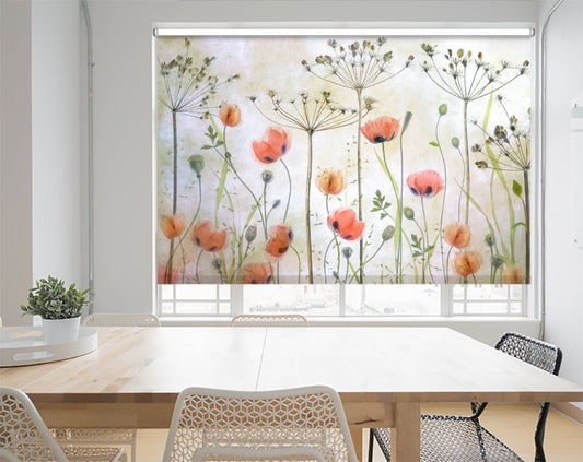 Poppy Meadow Printed Picture Photo Roller Blind - 1X1673301 - Art Fever - Art Fever