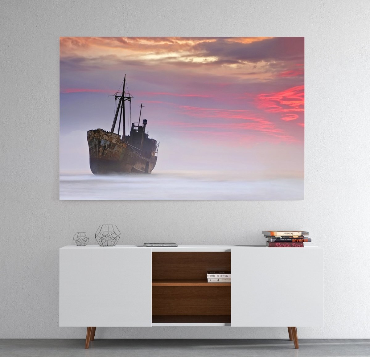 Shipwreck in the Ocean Canvas print Wall Art - 1X32896 - Art Fever - Art Fever