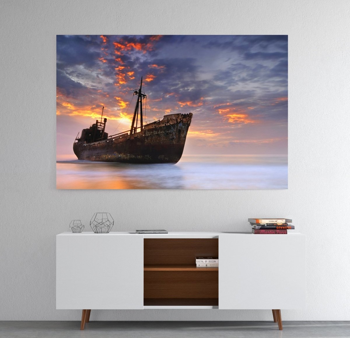 Sunrise over the Shipwreck Canvas print Wall Art - 1X36649 - Art Fever - Art Fever