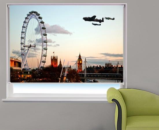 The London flypast Printed Picture Photo Roller Blind - RB231 - Art Fever - Art Fever