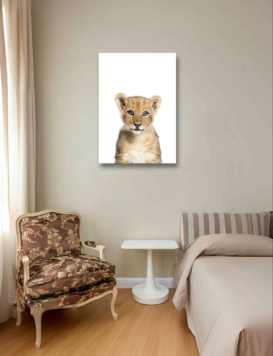 The Peeking Baby Lion Cub 🦁Canvas Print Picture Wall Art - 1X2402459 - Art Fever - Art Fever