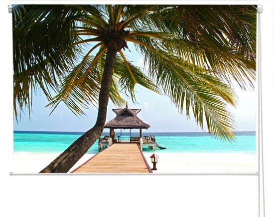 Tropical Palm Printed Photo Picture Roller Blind - RB330 - Art Fever - Art Fever