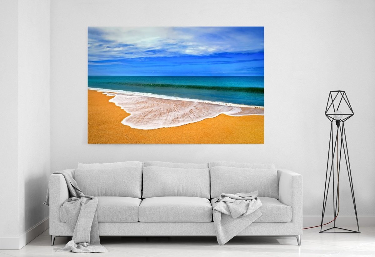 Waves on the Tropical Beach Canvas Print Wall Art - 1X33418 - Art Fever - Art Fever