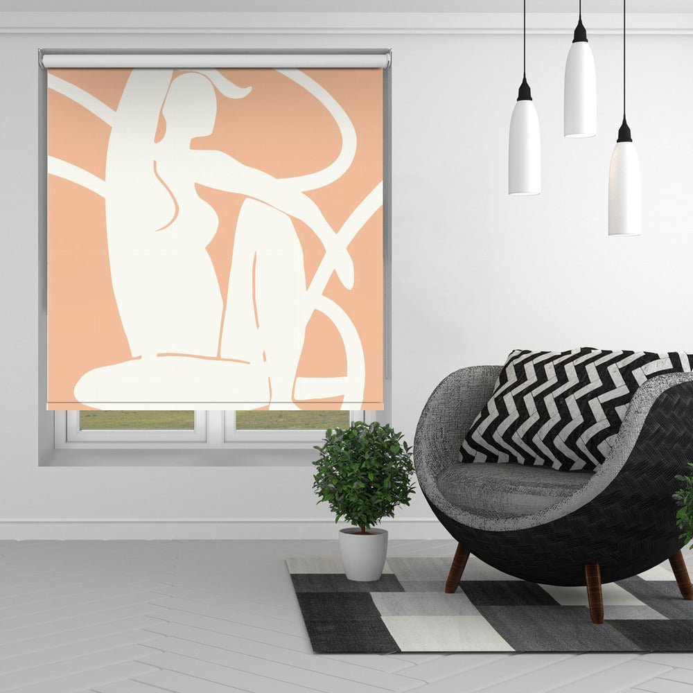 Woman Line Peach Fuzz Printed Picture Photo Roller Blind - 1X2670764 - Pictufy - Art Fever