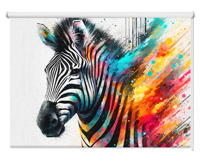 Colourful Zebra Printed Picture Photo Roller Blind - 1X2720590