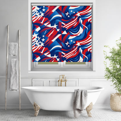 Stars & Stripes Modern Abstract USA Printed Roller Blind - RB1458 🇺🇸