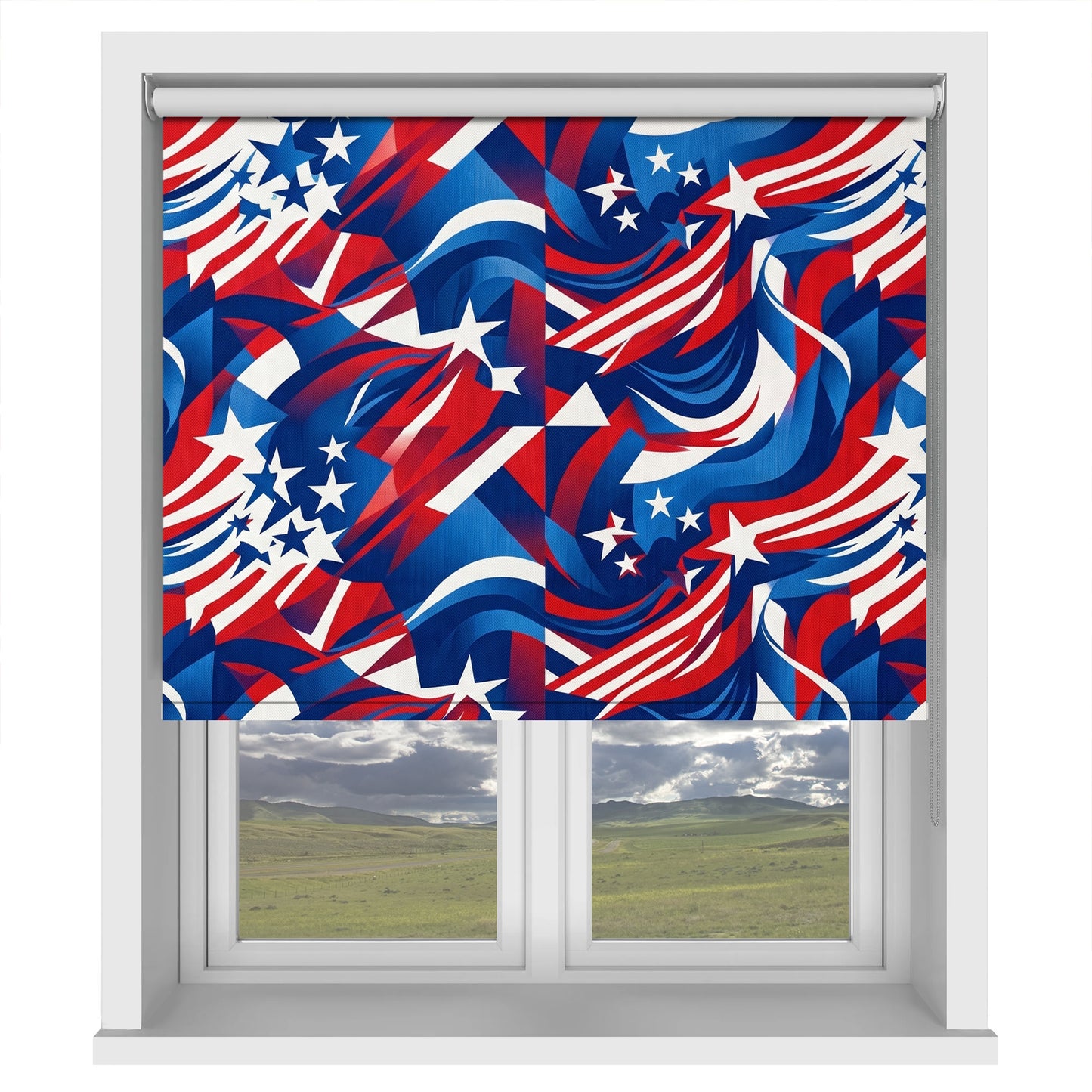 Stars & Stripes Modern Abstract USA Printed Roller Blind - RB1458 🇺🇸