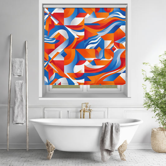 Clockwork Oranje Abstract Netherlands Printed Roller Blind - RB1465 🇳🇱