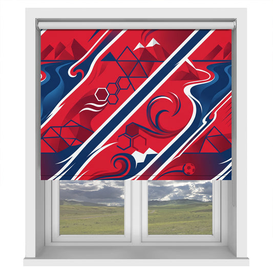 Midnight Fjord Motion Abstract Norway Printed Roller Blind - RB1466 🇳🇴