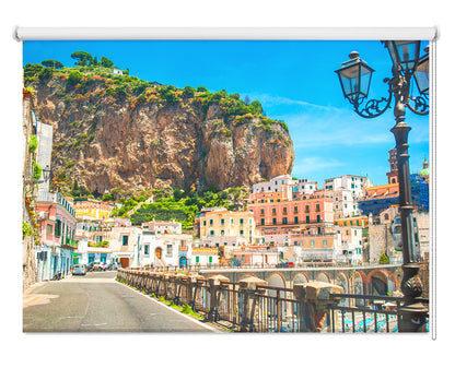 Atrani Amalfi Coast Italy Cliffside Printed Roller Blind - RB1470