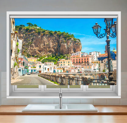 Atrani Amalfi Coast Italy Cliffside Printed Roller Blind - RB1470