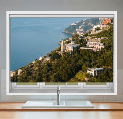 Conca dei Marini Amalfi Coast Hillside Church Printed Roller Blind - RB1471