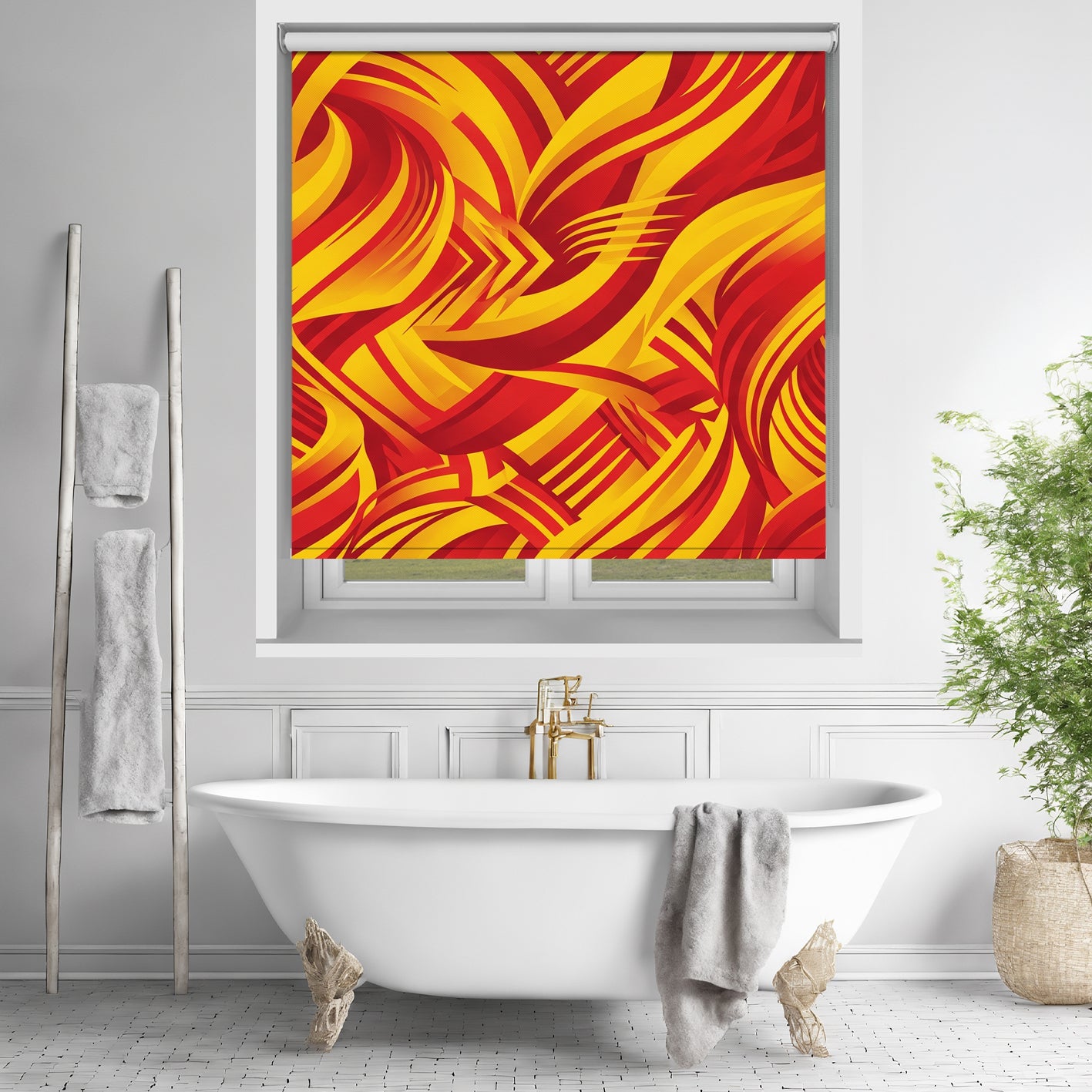 La Furia Roja Modern Abstract Spain Printed Roller Blind - RB1468 🇪🇸
