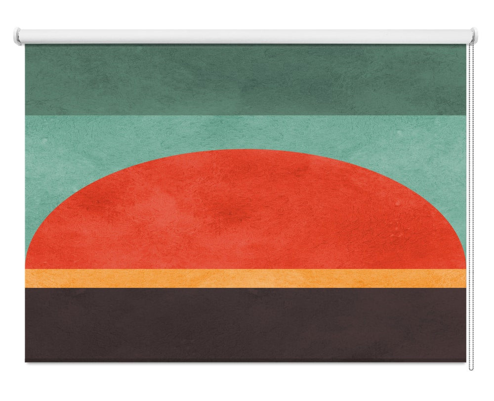 Vibrant Geometric Sunset Printed Roller Blind - 1X2955337