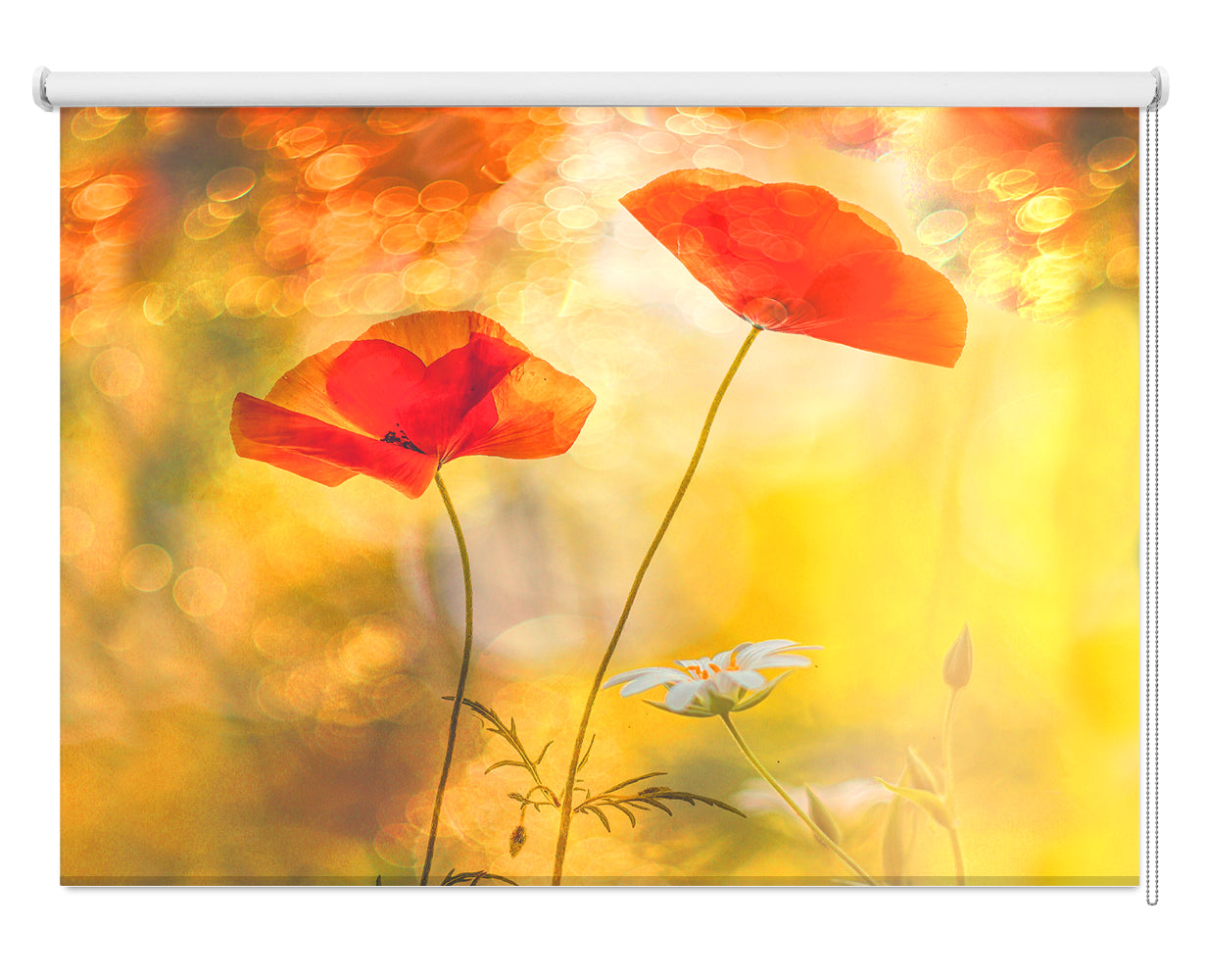 Poppy Floral Art Printed Picture Photo Roller Blind - 1X2622978