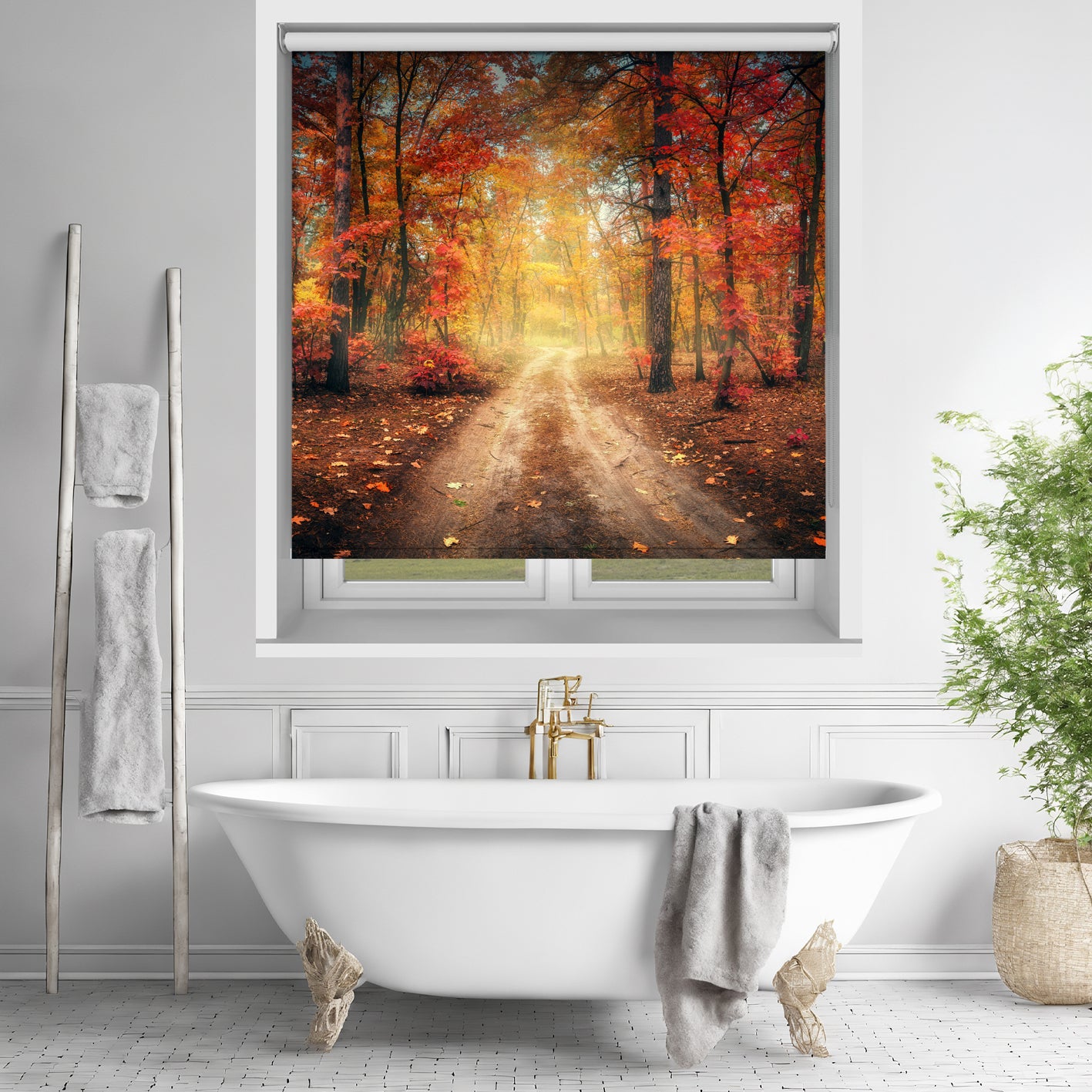 Autumn Fall Scene Image Printed Roller Blind - RB833