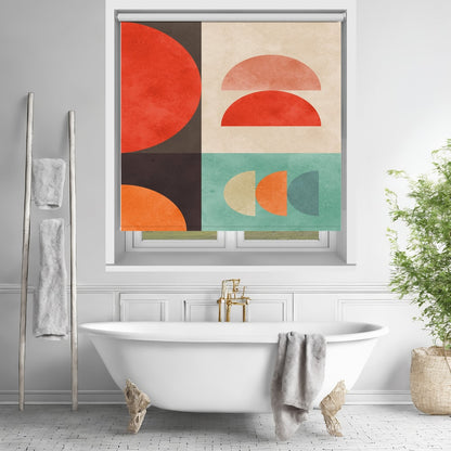 Geometric Color Blocks Printed Roller Blind - 1X2889978