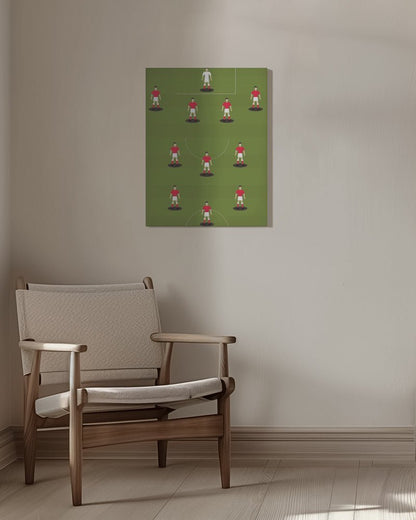 4 - 3 - 3 Football Team Canvas Print Wall Art 1X3067855 - ART FEVER - Art Fever