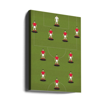 4 - 3 - 3 Football Team Canvas Print Wall Art 1X3067855 - ART FEVER - Art Fever