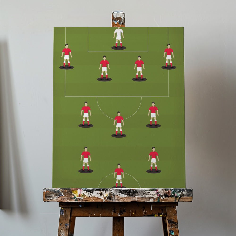 4 - 3 - 3 Football Team Canvas Print Wall Art 1X3067855 - ART FEVER - Art Fever
