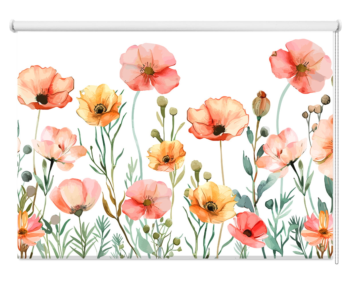 Poppy Meadow Printed Picture Photo Roller Blind - RB1473