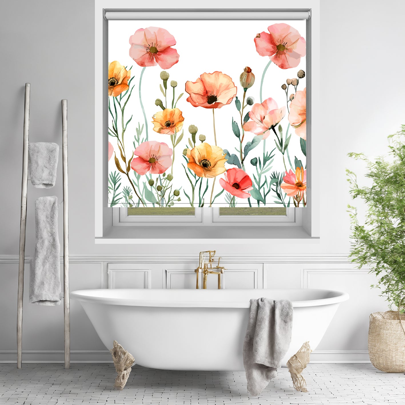 Poppy Meadow Printed Picture Photo Roller Blind - RB1473