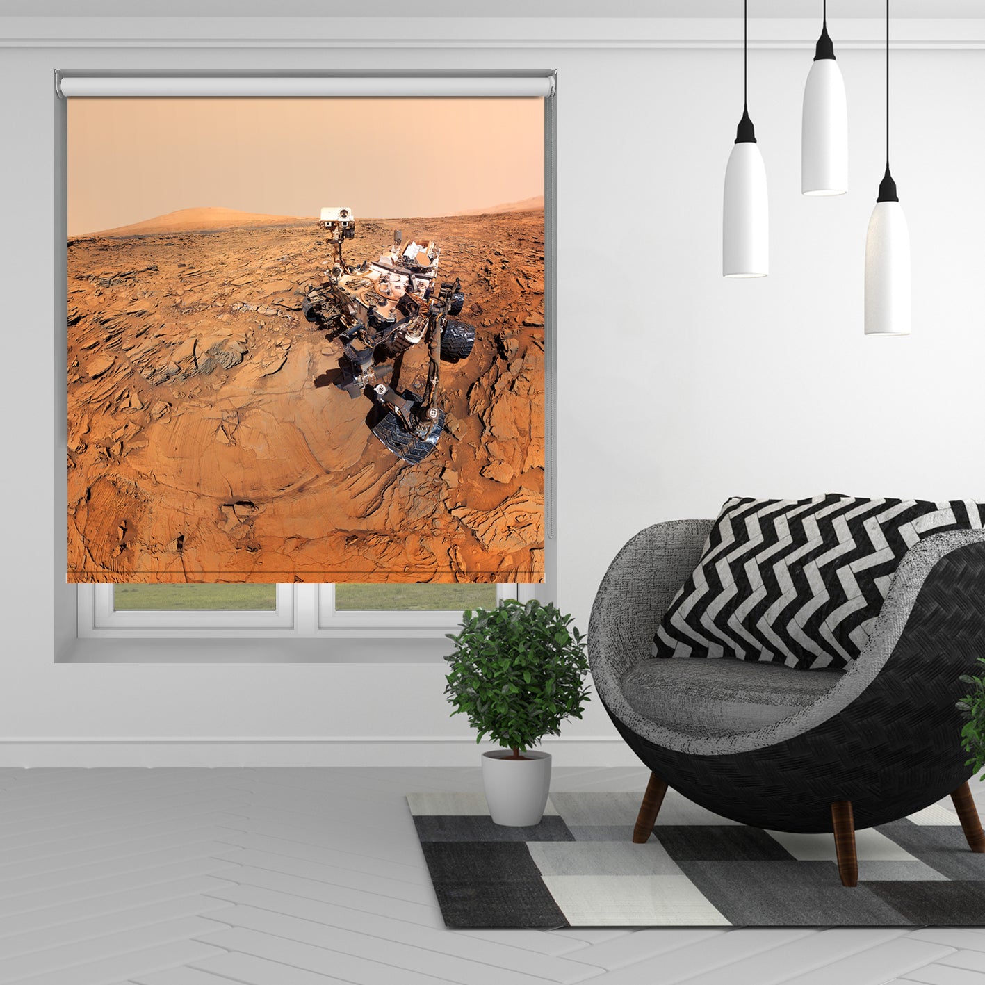 NASA's Mars Rover Selfie Printed Picture Photo Roller Blind - RB1387