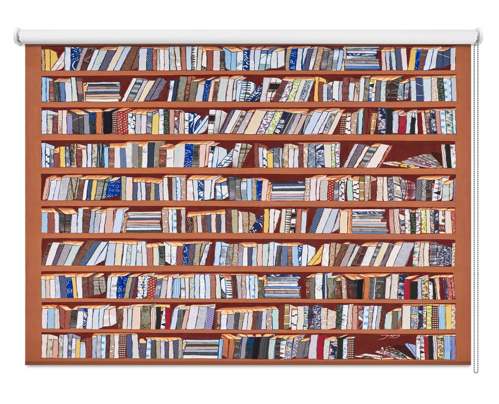 Eclectic Book Spines Printed Roller Blind - 1X2779523