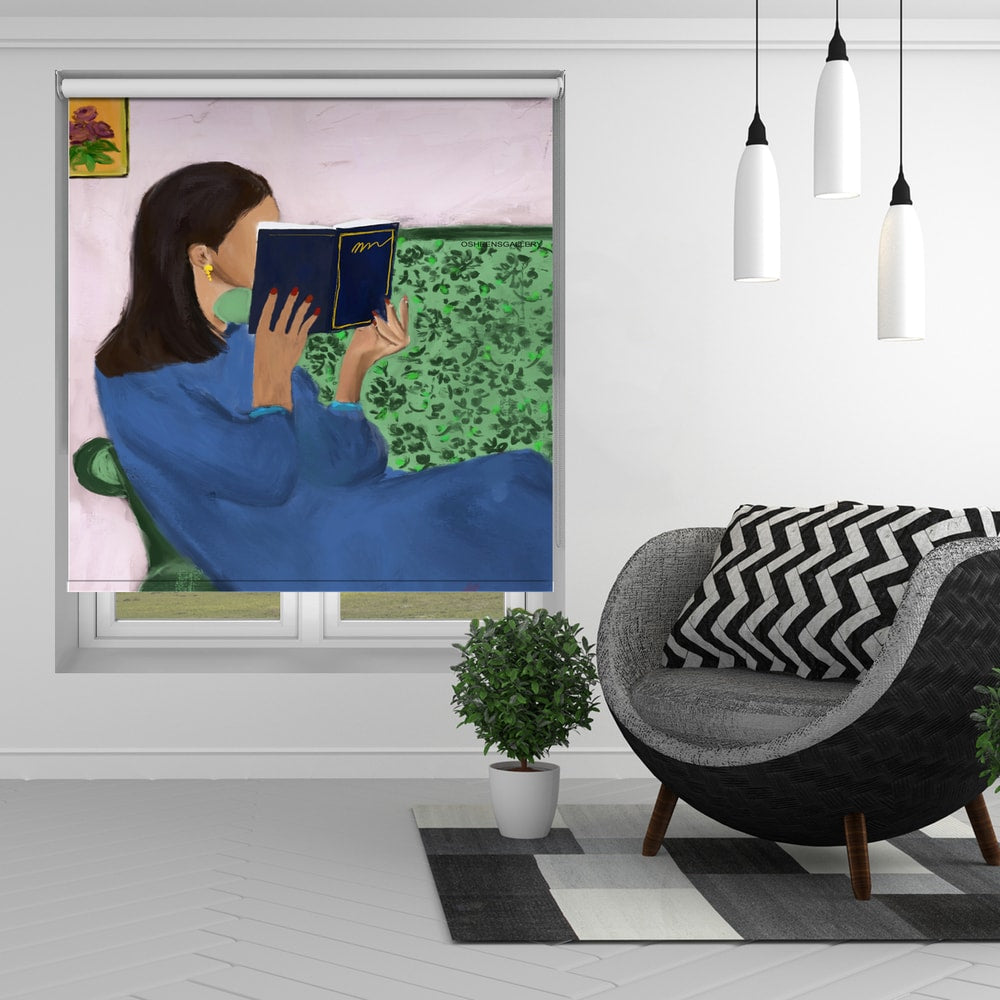 Quiet Reading Moment Printed Roller Blind - 1X3576284