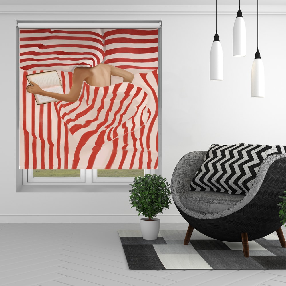 Reading In Bed Printed Roller Blind - 1X3435228