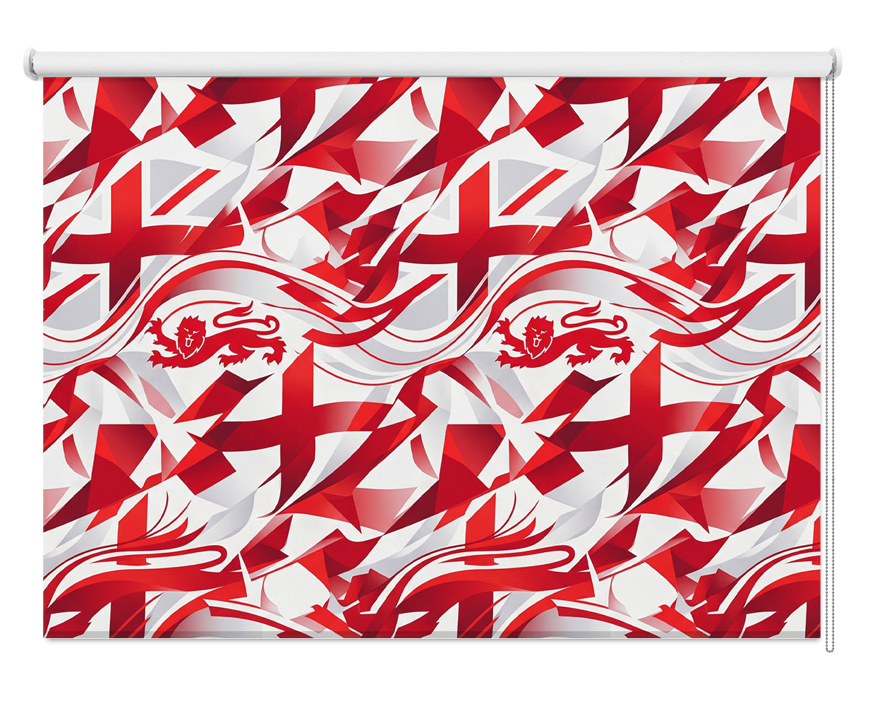 St. George's Roar Contemporary Abstract England Printed Roller Blind - RB1459