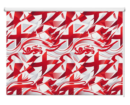 St. George's Roar Contemporary Abstract England Printed Roller Blind - RB1459