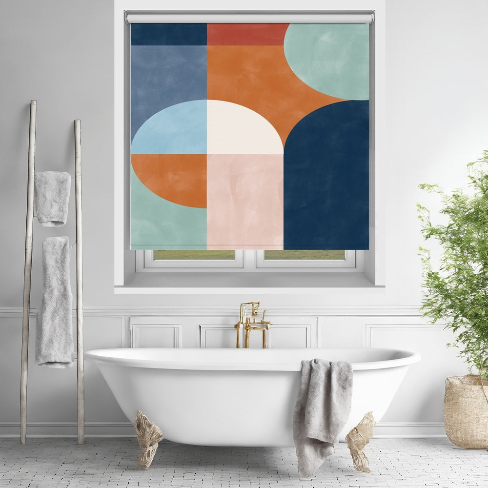 Geometric Color Blocks Printed Roller Blind - 1X2552552