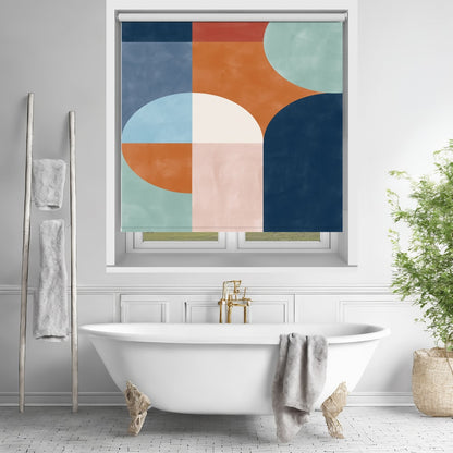 Geometric Color Blocks Printed Roller Blind - 1X2552552