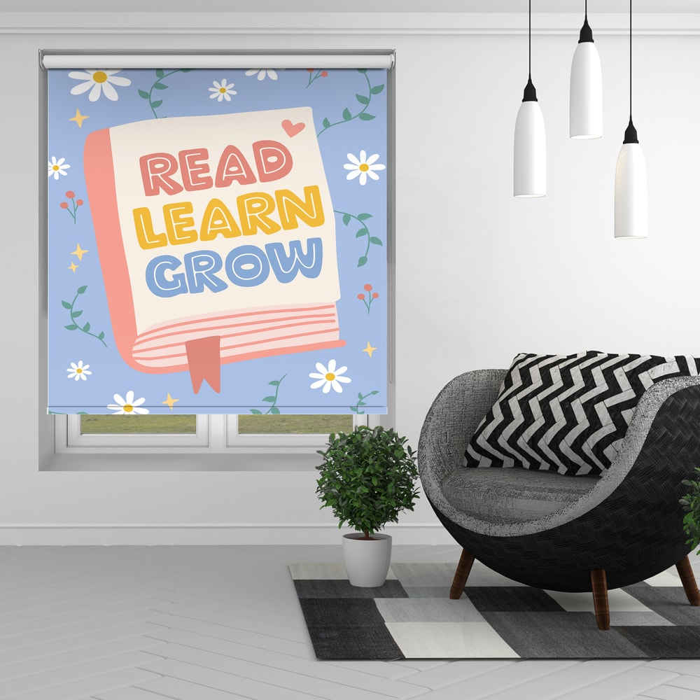 Read Learn Grow Book Printed Roller Blind - 1X2510981