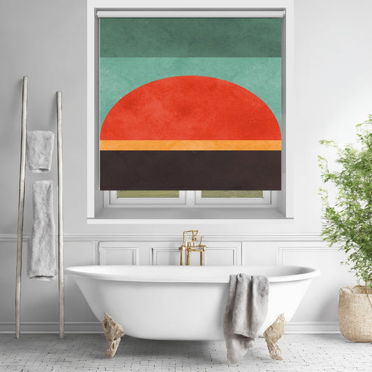 Vibrant Geometric Sunset Printed Roller Blind - 1X2955337