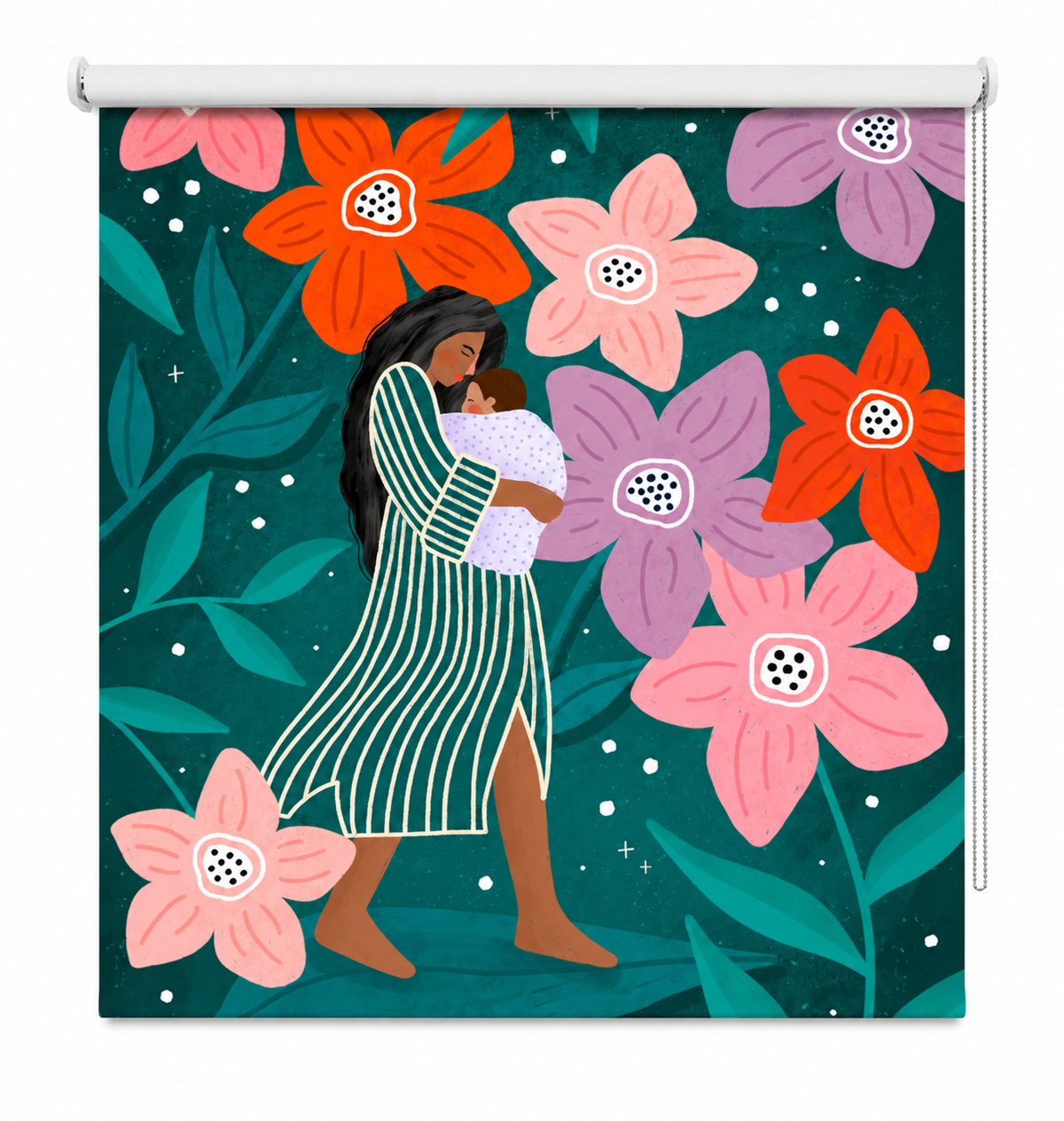 Maternal Garden Stroll Printed Roller Blind - 1X2959931