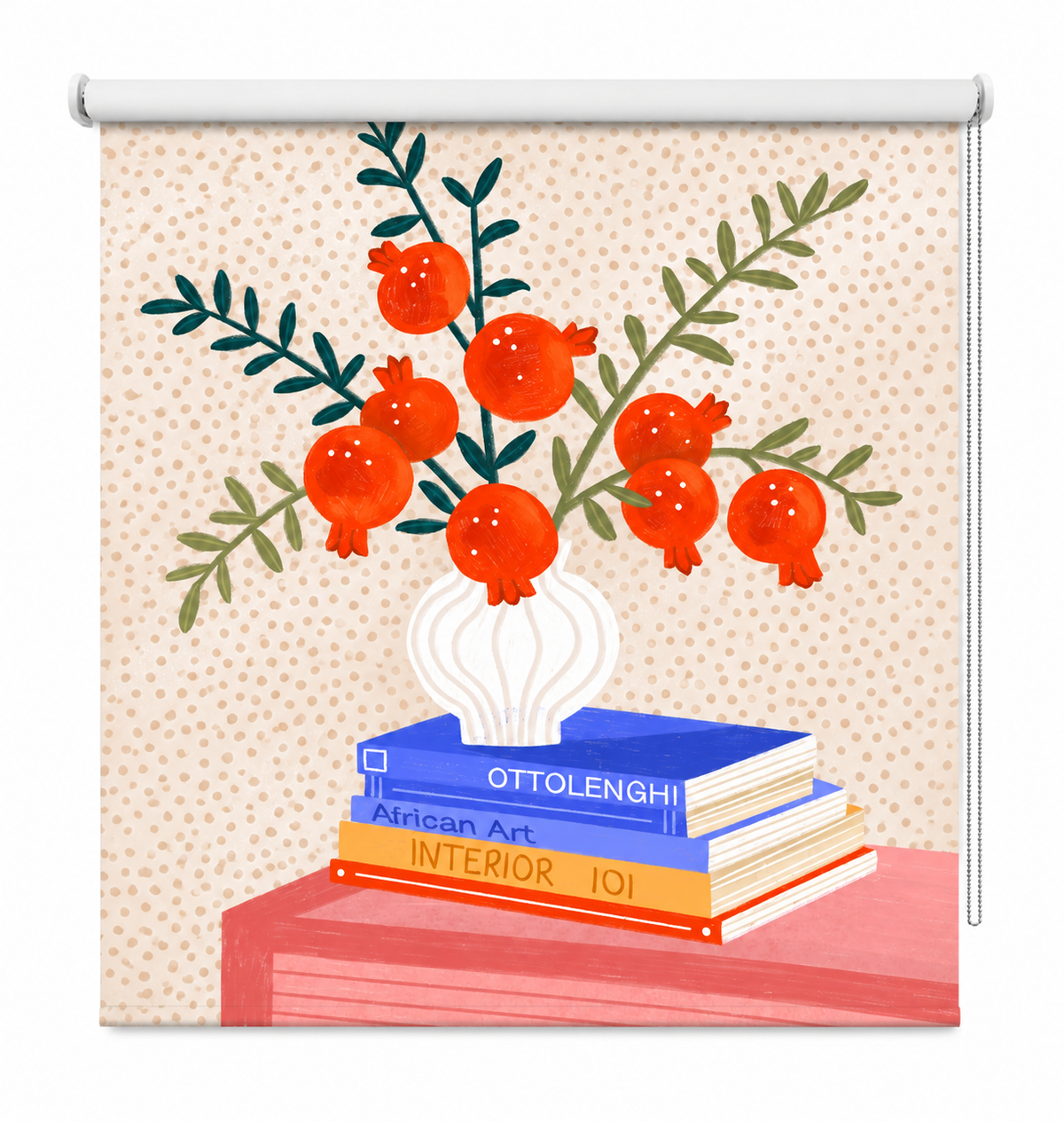 Cozy Tabletop Pomegranates Printed Roller Blind - 1X3676506
