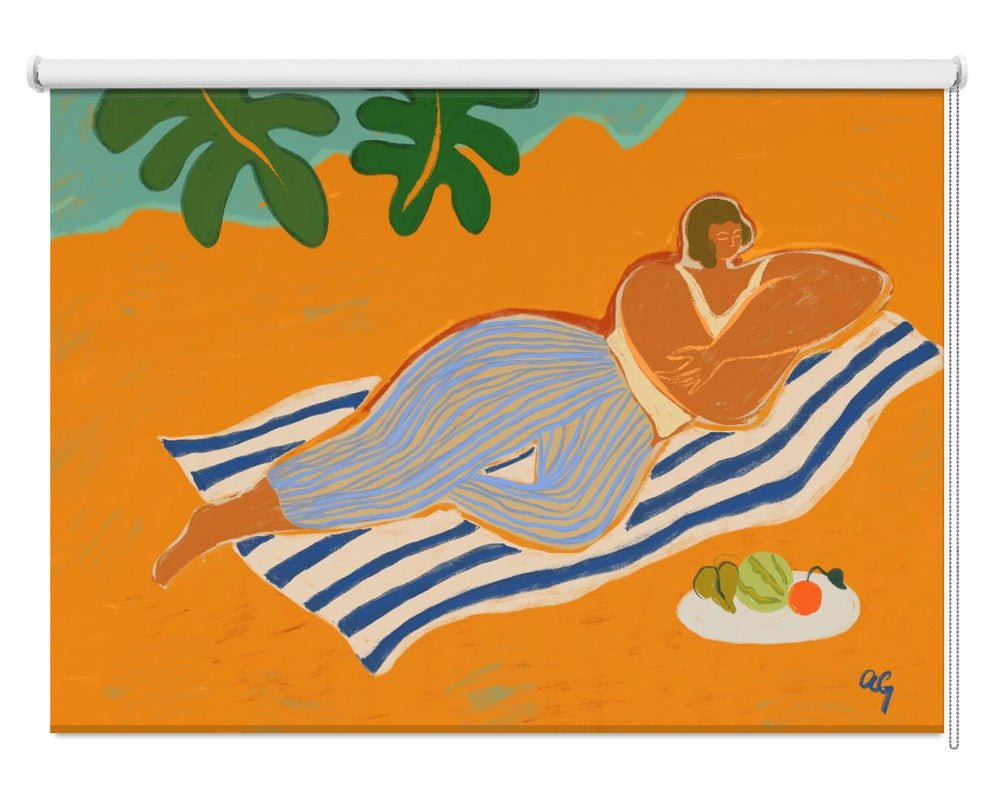 A Day at the Beach Printed Picture Photo Roller Blind - 1X3188936 - Art Fever - Art Fever