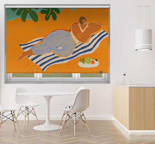 A Day at the Beach Printed Picture Photo Roller Blind - 1X3188936 - Art Fever - Art Fever