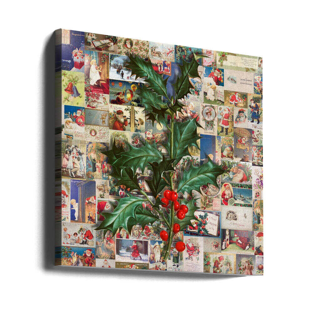 A Very Merry Vintage Christmas Canvas Print Wall Art 1X3312892 - ART FEVER - Art Fever