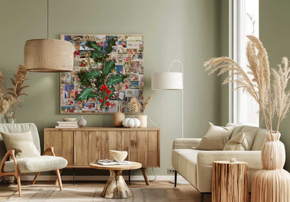 A Very Merry Vintage Christmas Canvas Print Wall Art 1X3312892 - ART FEVER - Art Fever