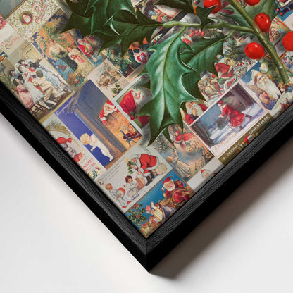 A Very Merry Vintage Christmas Canvas Print Wall Art 1X3312892 - ART FEVER - Art Fever