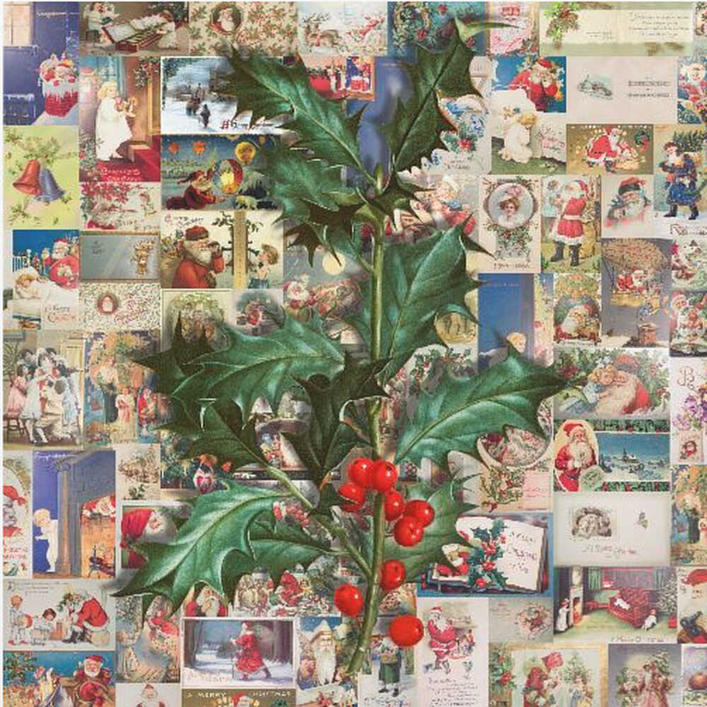 A Very Merry Vintage Christmas Canvas Print Wall Art 1X3312892 - ART FEVER - Art Fever