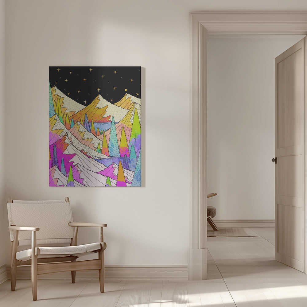 A vibrant night Canvas Print Wall Art 1X3322302 - ART FEVER - Art Fever