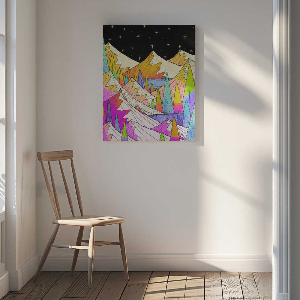 A vibrant night Canvas Print Wall Art 1X3322302 - ART FEVER - Art Fever