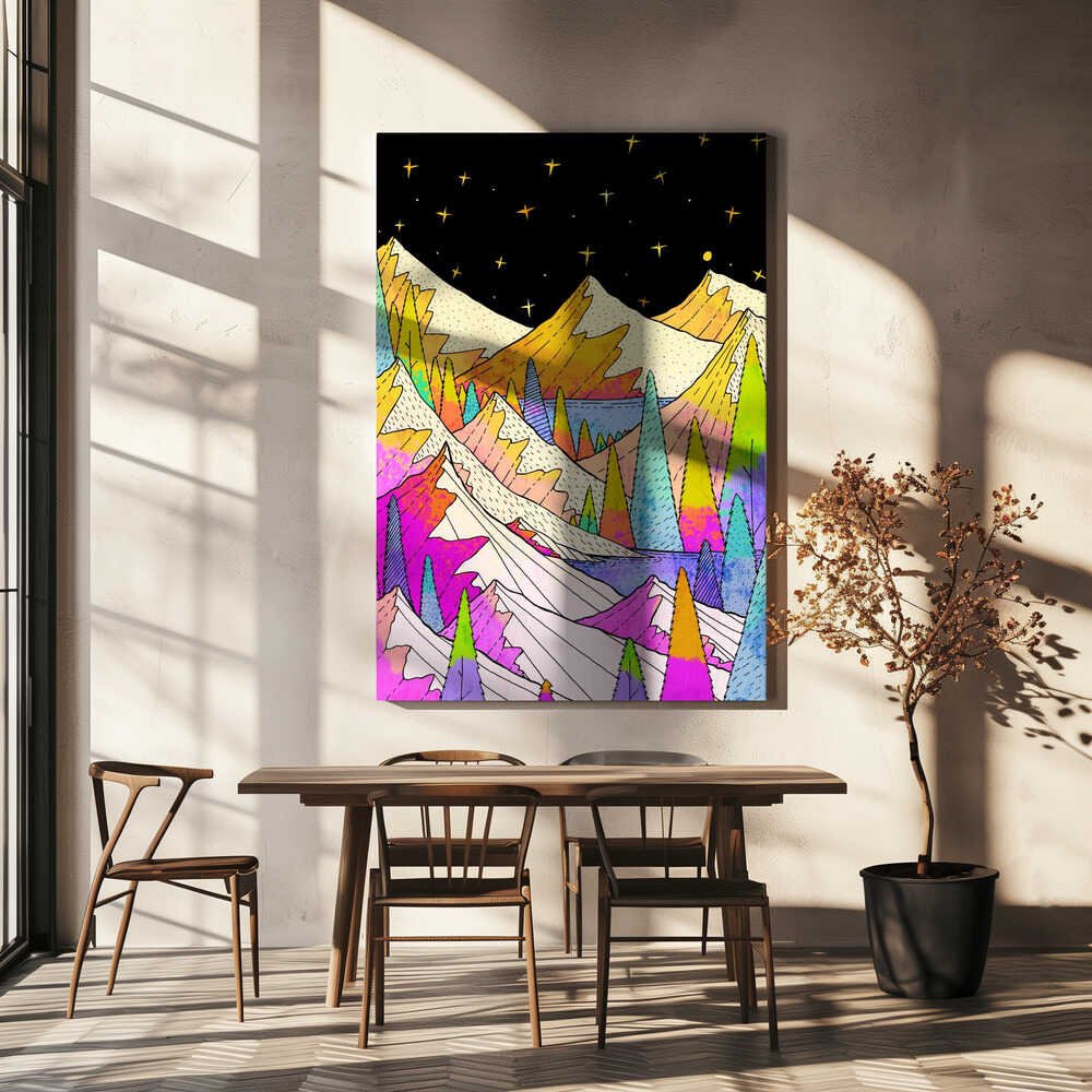 A vibrant night Canvas Print Wall Art 1X3322302 - ART FEVER - Art Fever