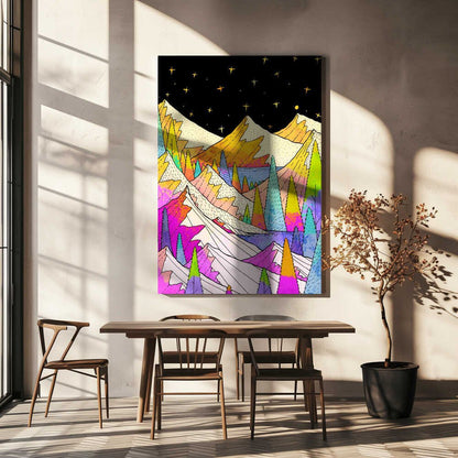 A vibrant night Canvas Print Wall Art 1X3322302 - ART FEVER - Art Fever