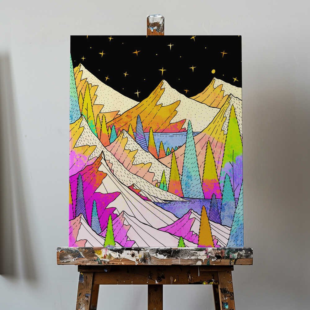 A vibrant night Canvas Print Wall Art 1X3322302 - ART FEVER - Art Fever